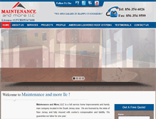 Tablet Screenshot of maintenanceandmorellc.com